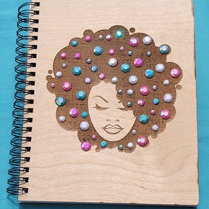 Laser Engraved Wooden Notebook/Journal/Sketchbook