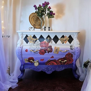Funky Painted Bombay Chest, Whimsical Furniture, Psychedelic