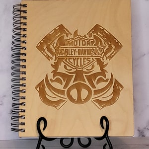 Laser Engraved Wooden Notebook/Journal/Sketchbook