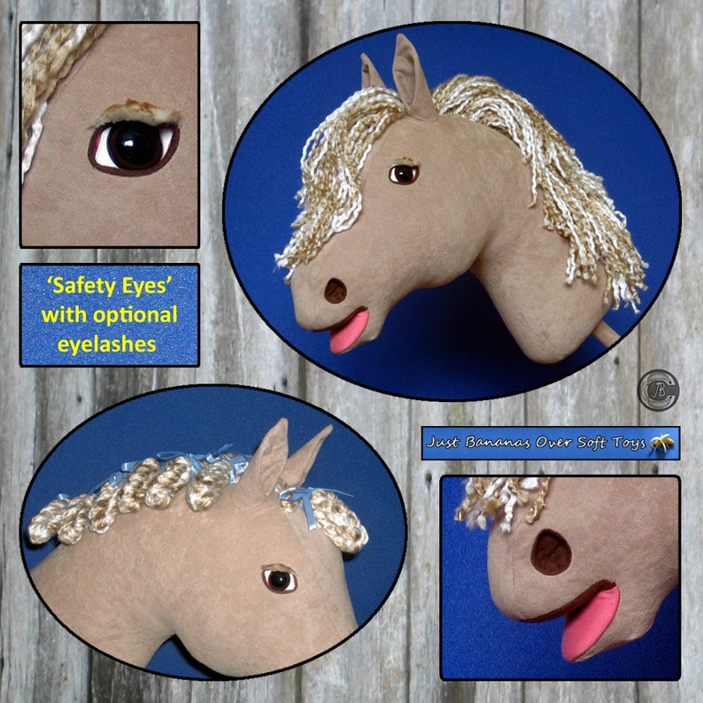 Sewing Pattern PDF Hobby Horse Wish for a Pony KidsToy or Keepsake Full Sized Pattern pieces Instructions for Hobby Horse & Bridle. image 4