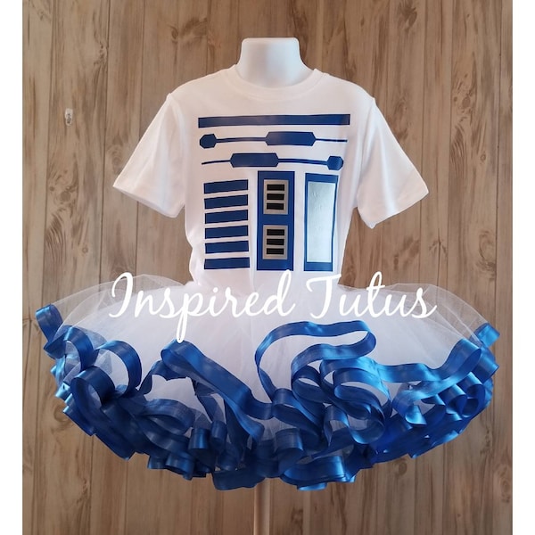 R2D2 Costume, R2D2 T-shirts And Ribbon Lined Tutu. R2D2 Dress R2D2 Cosplay Other characters available