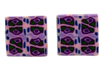 Summer purple stud earrings