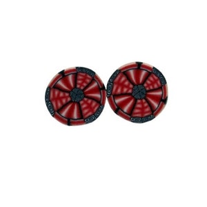 Summer red earrings silver