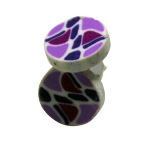 Purple summer mosaic earrings image 3