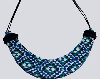 Teacher gift. Blue ethnic necklace