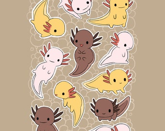 Axolotl Drawing Etsy Axolotl Drawing Etsy