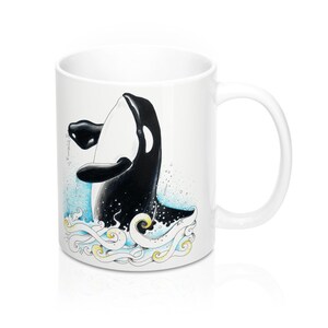 Orca Tribal Ink Art Mug 11oz