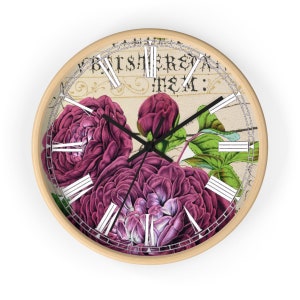 Seven Sirens Studios Scarlet Rose Shabby Chic Wall clock