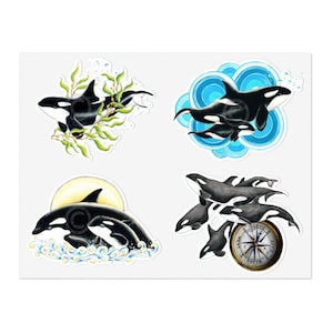 Orca Killer Whale Art Set Sticker Sheets