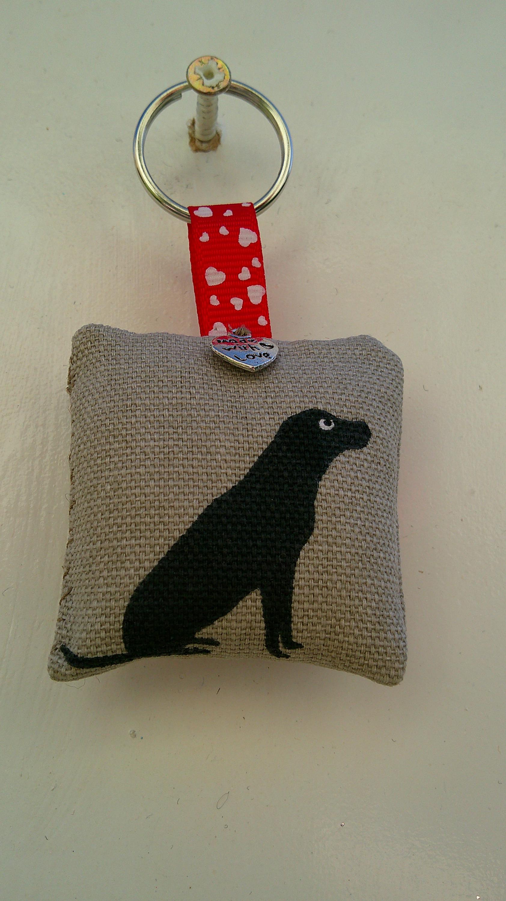 Sophie Allport Black Labrador Dog Key Ring, Key Chain, Bag Charm ...