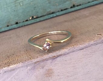 Size 10.25 Amethyst Sterling Silver Stacking Ring