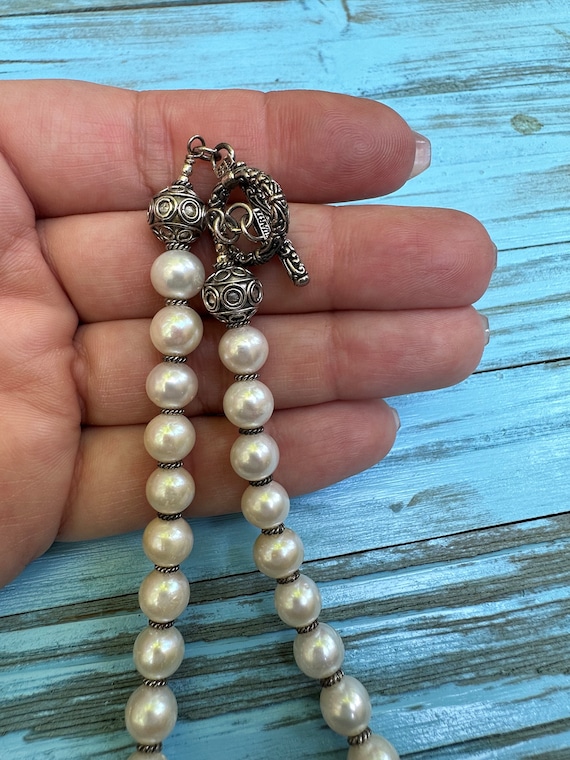 Sterling Silver Pearl Necklace