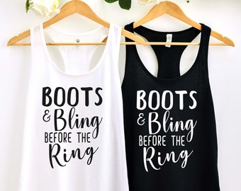 Boots and Bling, Before the Ring, Bachelorette Party Shirts, Bridal Party Shirts, Nashville Bachelorette, Wedding Party Shirts, Bridesmaids