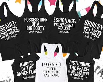 Bachelorette Party Shirts, Criminal Bachelorette, Mug Shot Shirts, Bridesmaid Shirt, Criminal Bridesmaid, Crime Party, Funny Bachelorette,