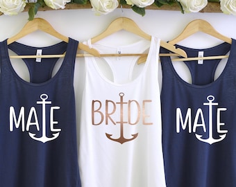 Nautical Bachelorette Party Shirts, Bachelorette Shirts, Bachelorette Cruise, Last Sail Before the Veil, Let's Get Nauti, Beach Bachelorette