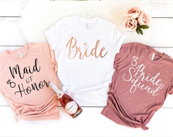 Bachelorette Shirts Bride Squad Bridesmaid Shirt Bachelorette Party Shirt Bride Shirt Bridesmaid Gift Wedding Party Gift Bridesmaid Proposal