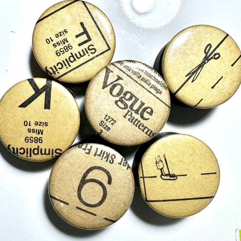 Button Pattern Weights Upcycled Pattern Weights, Set of 6 (empty), Sewing Tool, Seamstress ...