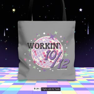draagtassen toneelmanager | Working 10/12 Disco-draagtas | techweekcadeaus voor toneelpersoneel en theatertechnici