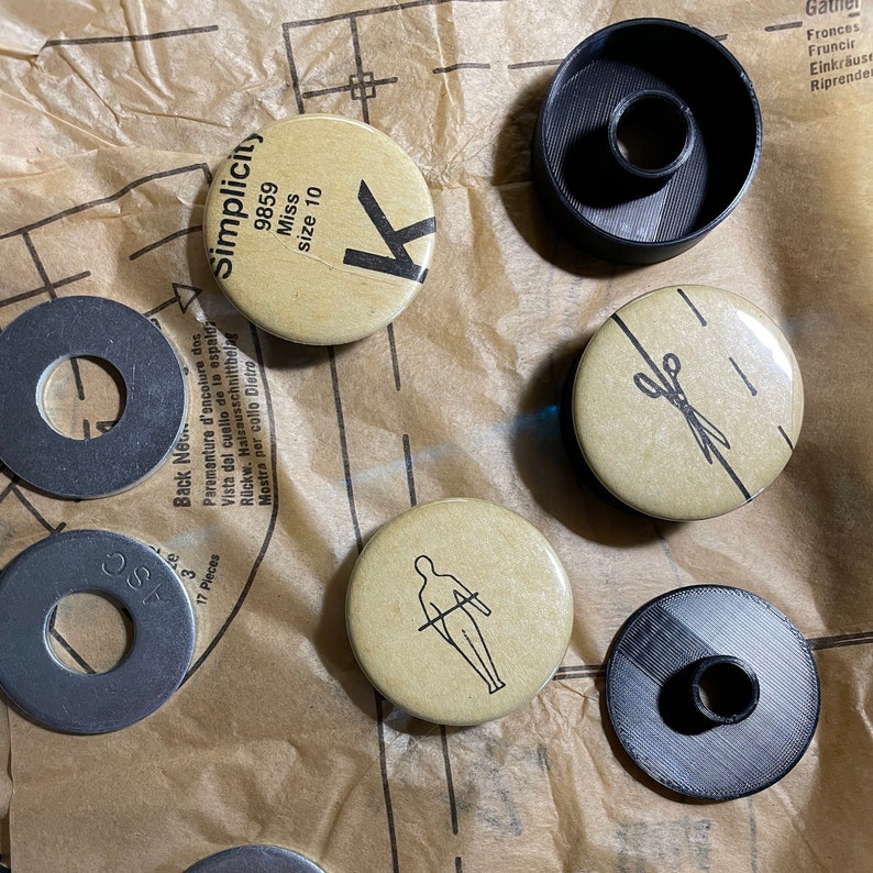 Button Pattern Weights Upcycled Pattern Weights, Set of 6 (empty), Sewing Tool, Seamstress ...