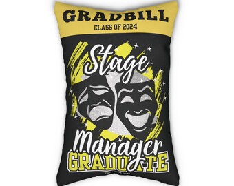 2024 Technician Theatre Graduation Pillow - Stage Manager, theatre senior gifts, technical theatre, tech crew, graduation gifts for theater