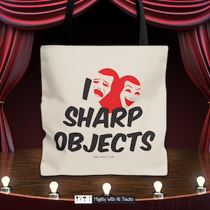 borsa tote per tecnologia teatrale / borsa tote per oggetti taglienti / borsa divertente per lavori artigianali e hobby