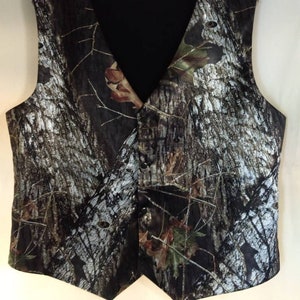 Boys and Men Camo vest with black back many other camo colors image 1