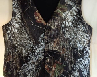 Boys and Men Camo vest  with black back  many other camo colors