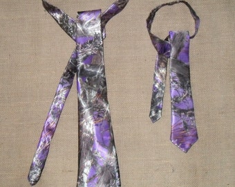 Boys & Men Camo traditional Ties . Many camo colors available contact me for colors.
