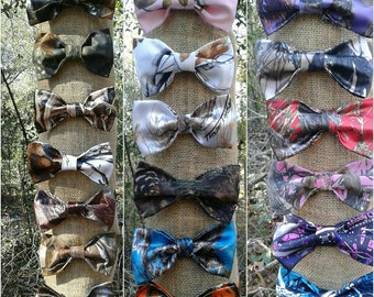 Boys and Men bowties, Many camo colors to choose from. Contact me for colors
