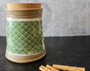 Barattolo, Barattolo in ceramica, Vaso, Barattolo con coperchio, Decorazione per la cucina, Barattolo per la conservazione, Barattolo con coperchio, Contenitore per la cucina, Barattolo con tappo di sughero, Articoli per la casa, Utensili da cucina, Barattolo in ceramica
