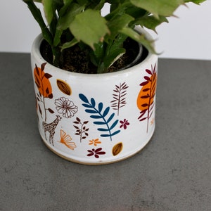 Planter,Indoor Planter Pot,Plant Lover,Ceramic Planter,Handmade Ceramic Planter,Home decor,Home Gift,Plant,House plant,Safari,Decorative Pot image 5