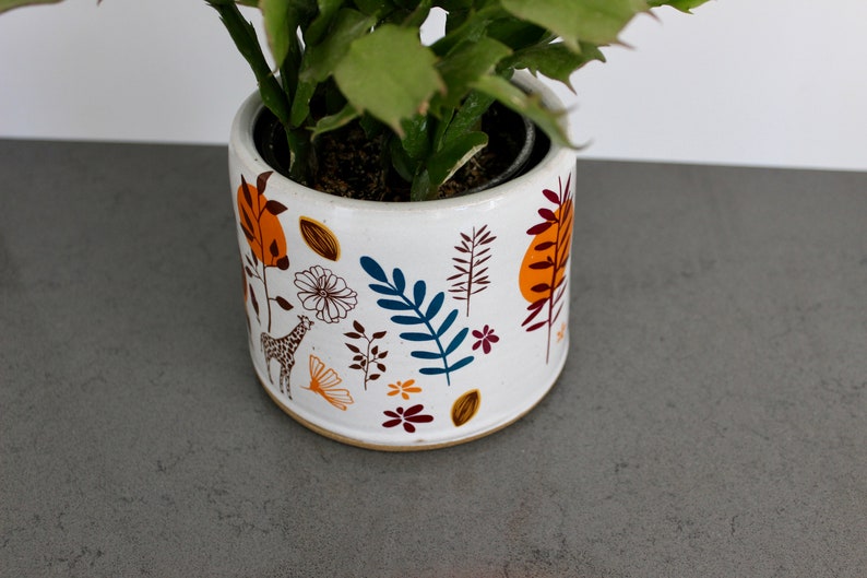 Planter,Indoor Planter Pot,Plant Lover,Ceramic Planter,Handmade Ceramic Planter,Home decor,Home Gift,Plant,House plant,Safari,Decorative Pot image 5