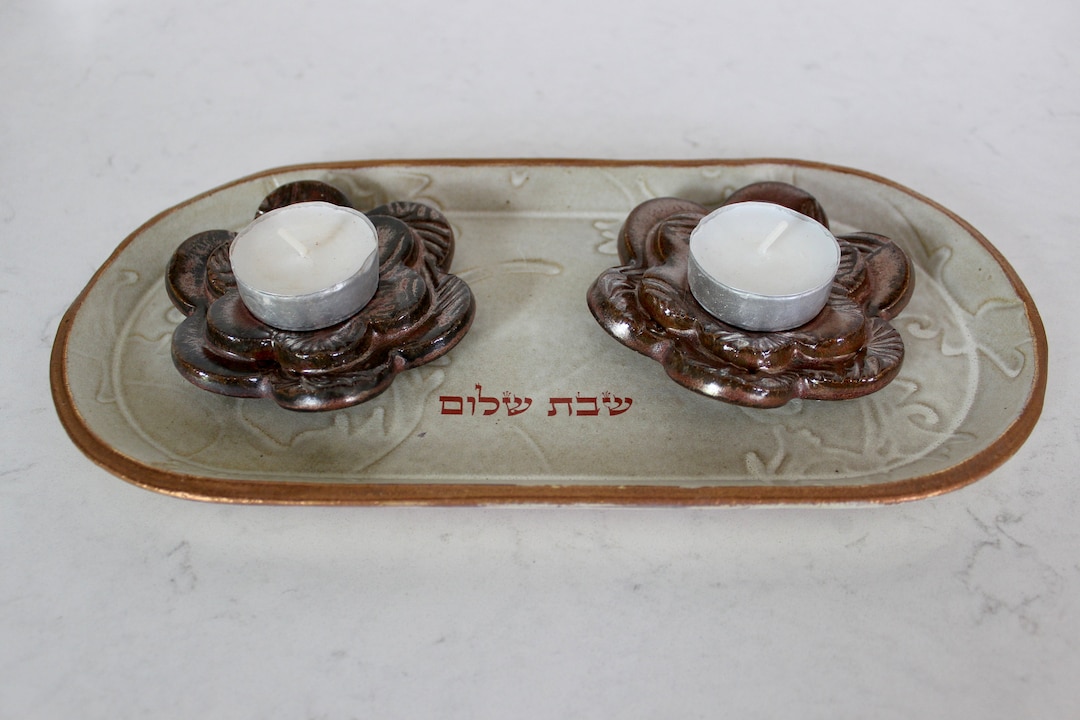 Shabbat Candle Holder Set,shabbat Candles Tray,shabbat Candles,sabbath