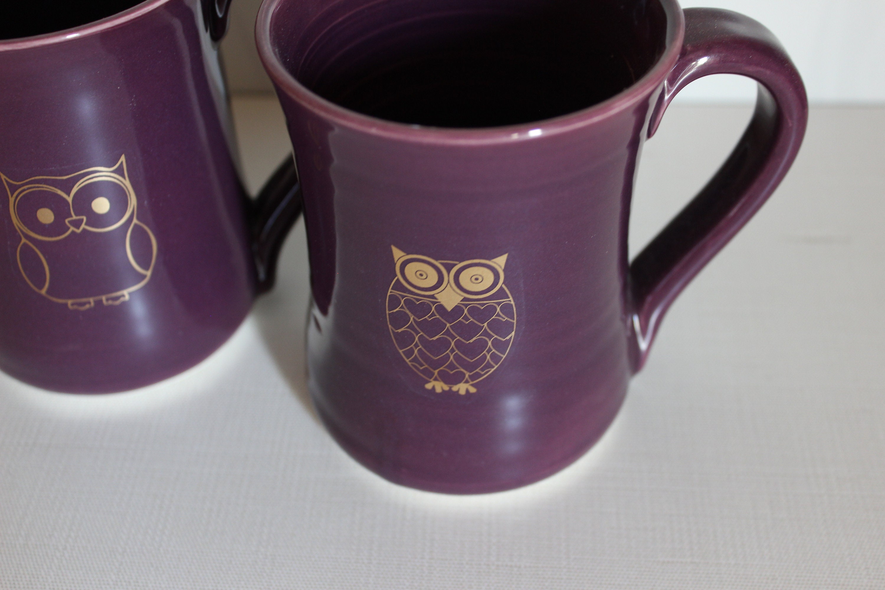 Mug,Coffe Mug,Purple Mug,Mugs Gift,Owl,Teacup,Drinkware,Mugs,Mug Handmade Pottery Cup Ceramic Mug Ha