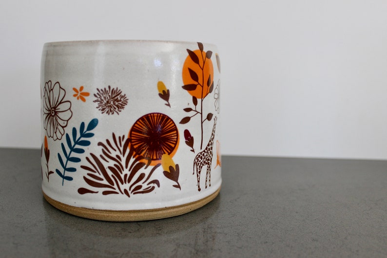 Planter,Indoor Planter Pot,Plant Lover,Ceramic Planter,Handmade Ceramic Planter,Home decor,Home Gift,Plant,House plant,Safari,Decorative Pot image 9