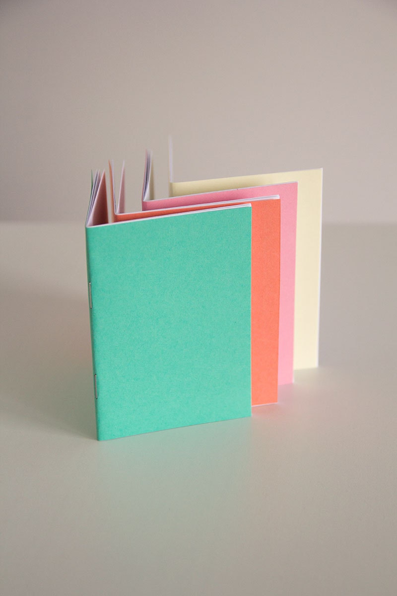 3x4 set of 4 notebooks pastel notebook journal wedding Etsy