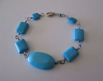 Vintage bracciale artigianale argento turchese