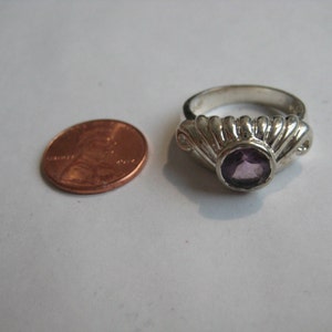 Amethyst vintage sterling silver ring size 8