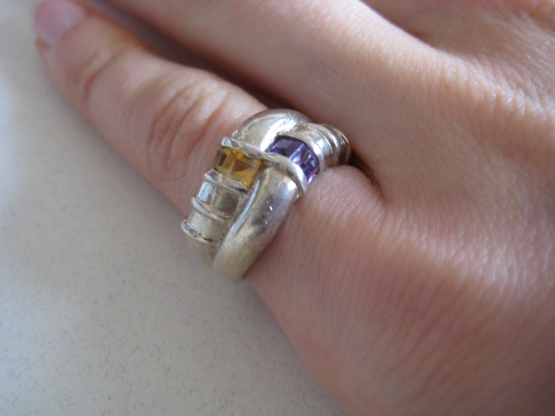 Amethyst Vintage Sterling silver ring great condition! size 6