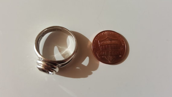 Genuine .925 Sterling Silver Ring With Cute Vintage CZ Stones - Rose Gold Tone, Sizes 5 To 10 - View #9