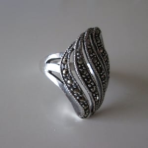 Vintage Marcasites Sterling silver Ring size 5.5