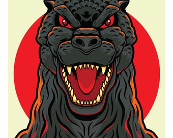 Burning Godzilla 11x17 print (Heisei)