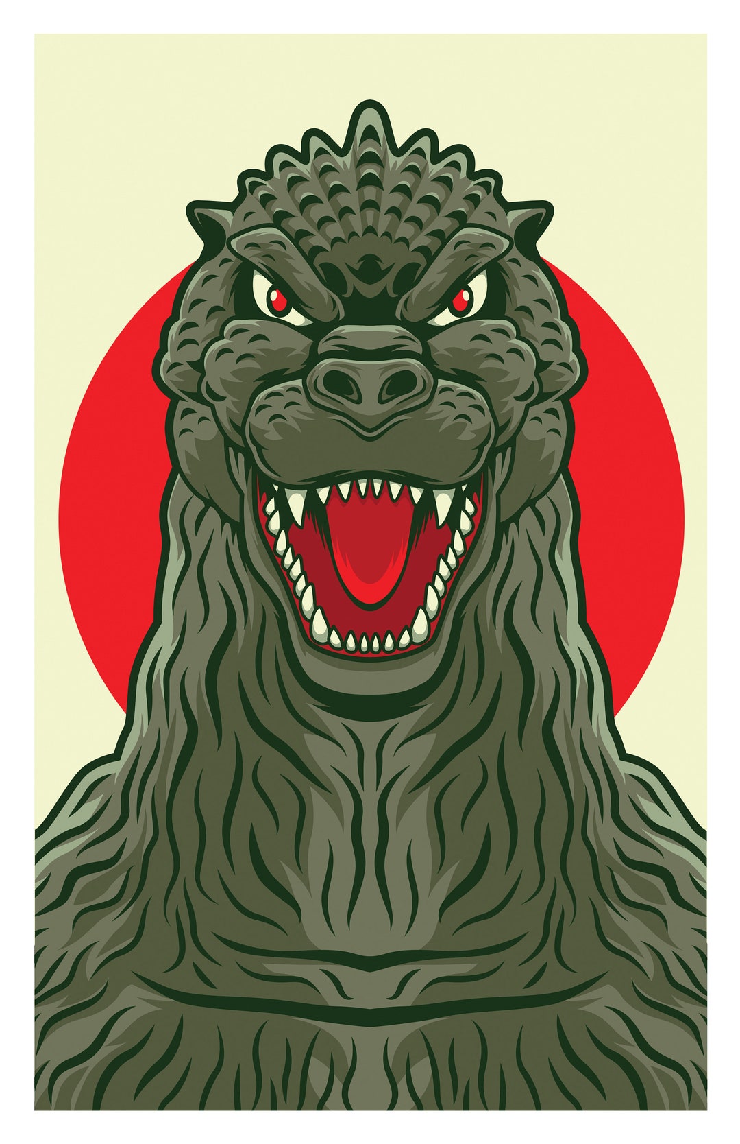 Godzilla 11x17 Print (heisei) - Etsy