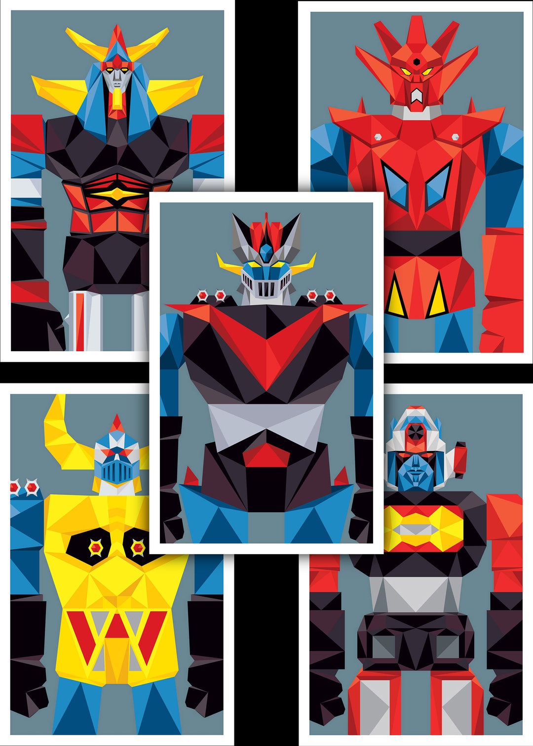 Shogun Warriors 11x17 Print Set 1 (great Mazinger, Gaiking
