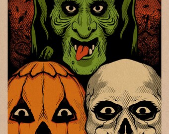 Silver Shamrock Masks print 11x17