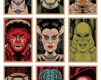 Universal Monsters 11x17 print set