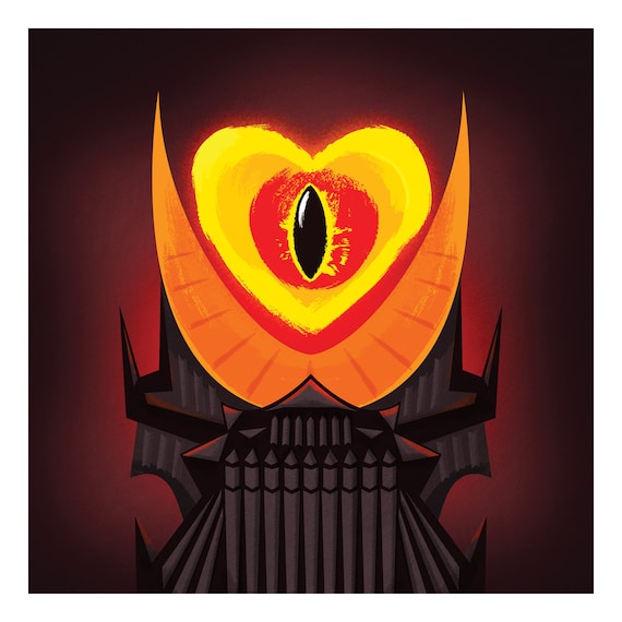 Stampa Occhio Cuore Mordor 11x11 Italia