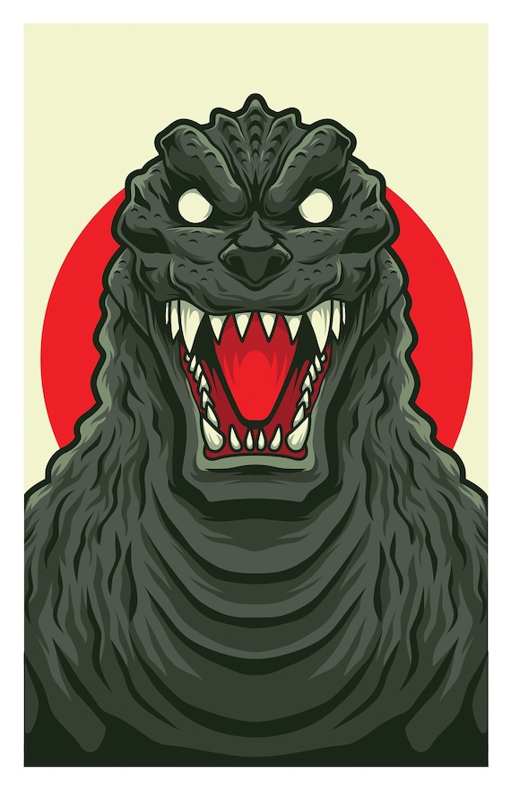 GMK ゴジラ (2001) 11x17 プリント - Etsy 日本