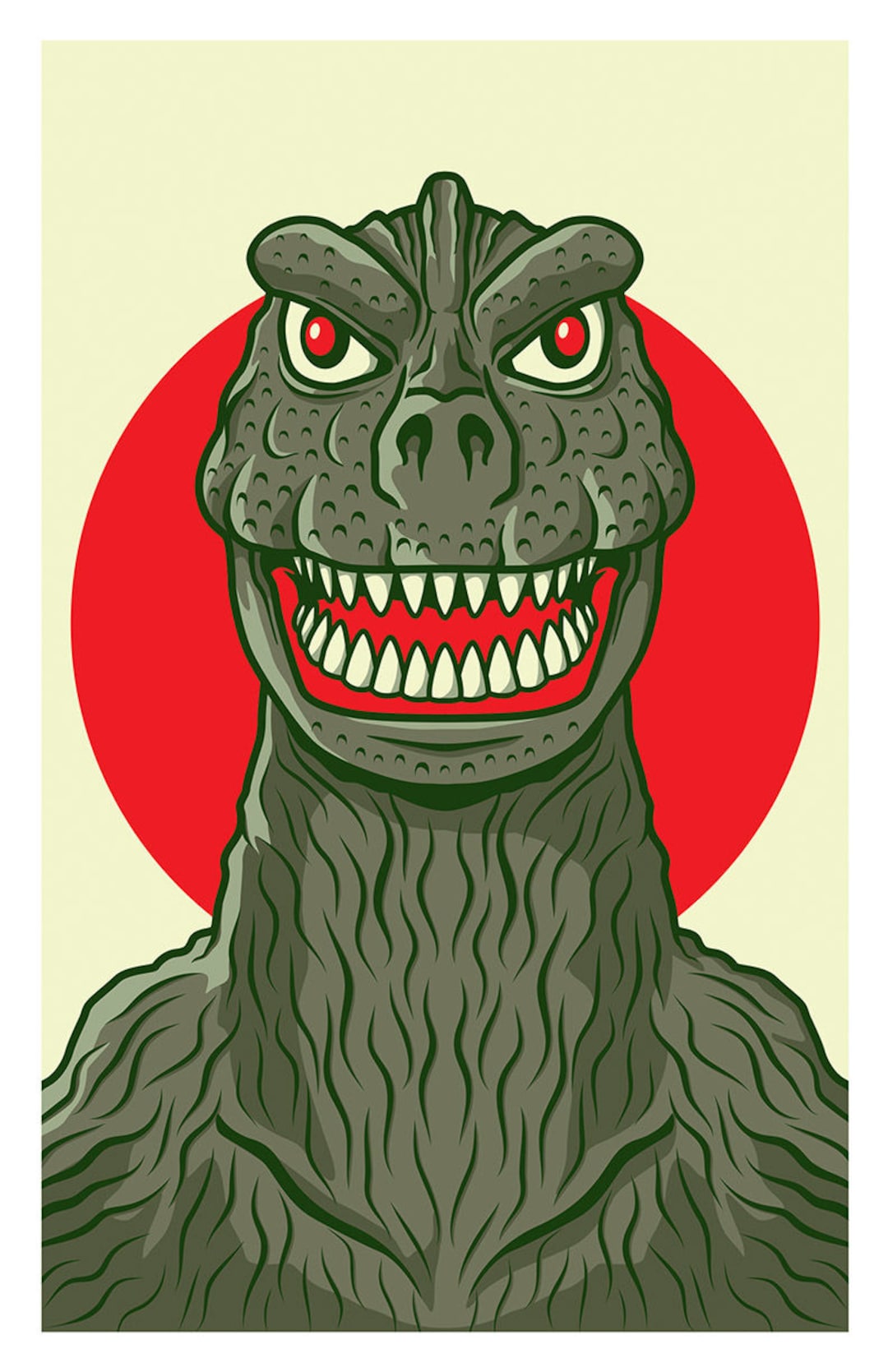 Godzilla 11x17 Print - Etsy