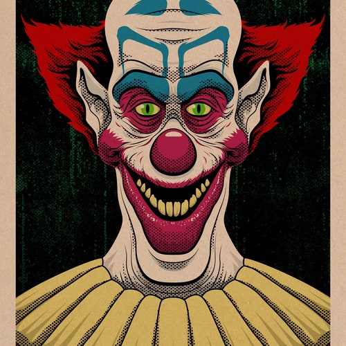 Killer Klowns shorty Print 11x17 | Etsy